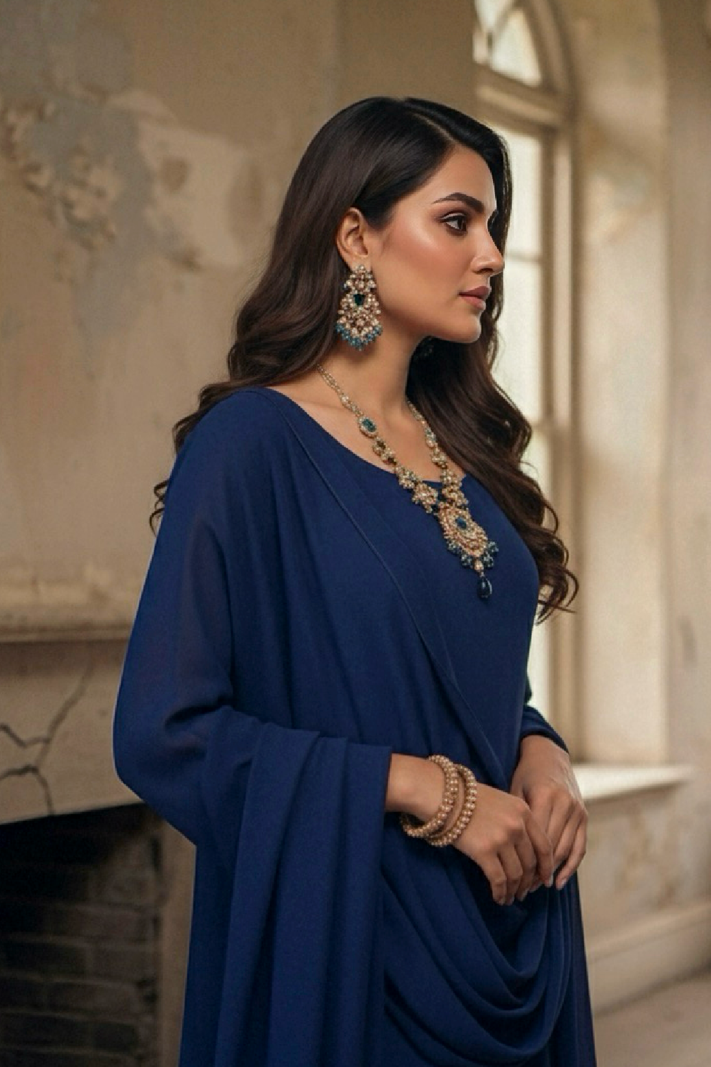 Blue Dilruba Dress