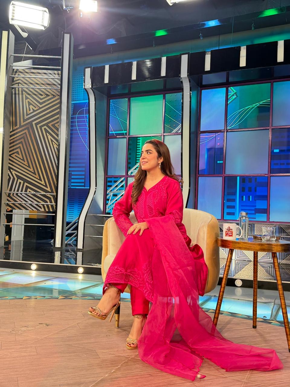 Hina Niazi spotted in Hotpink