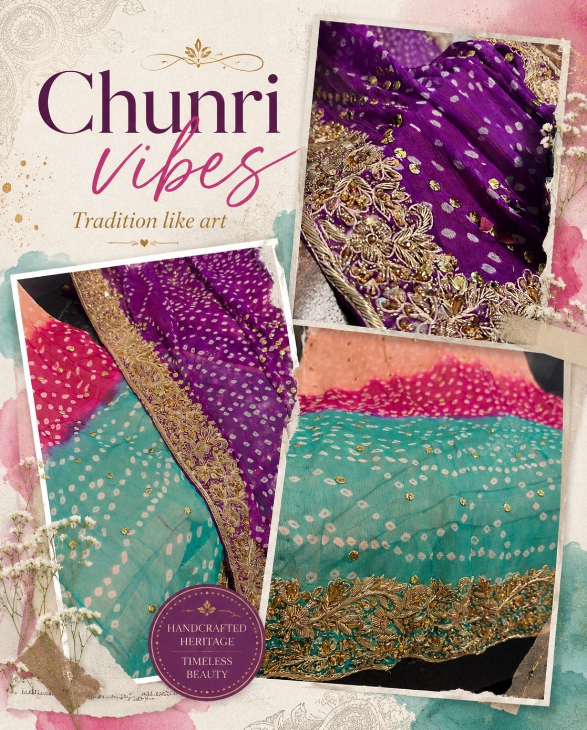 Gulabi Chunri dress