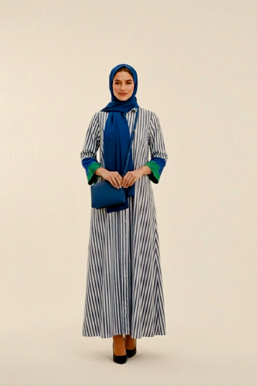 Striped Abbaya Dress