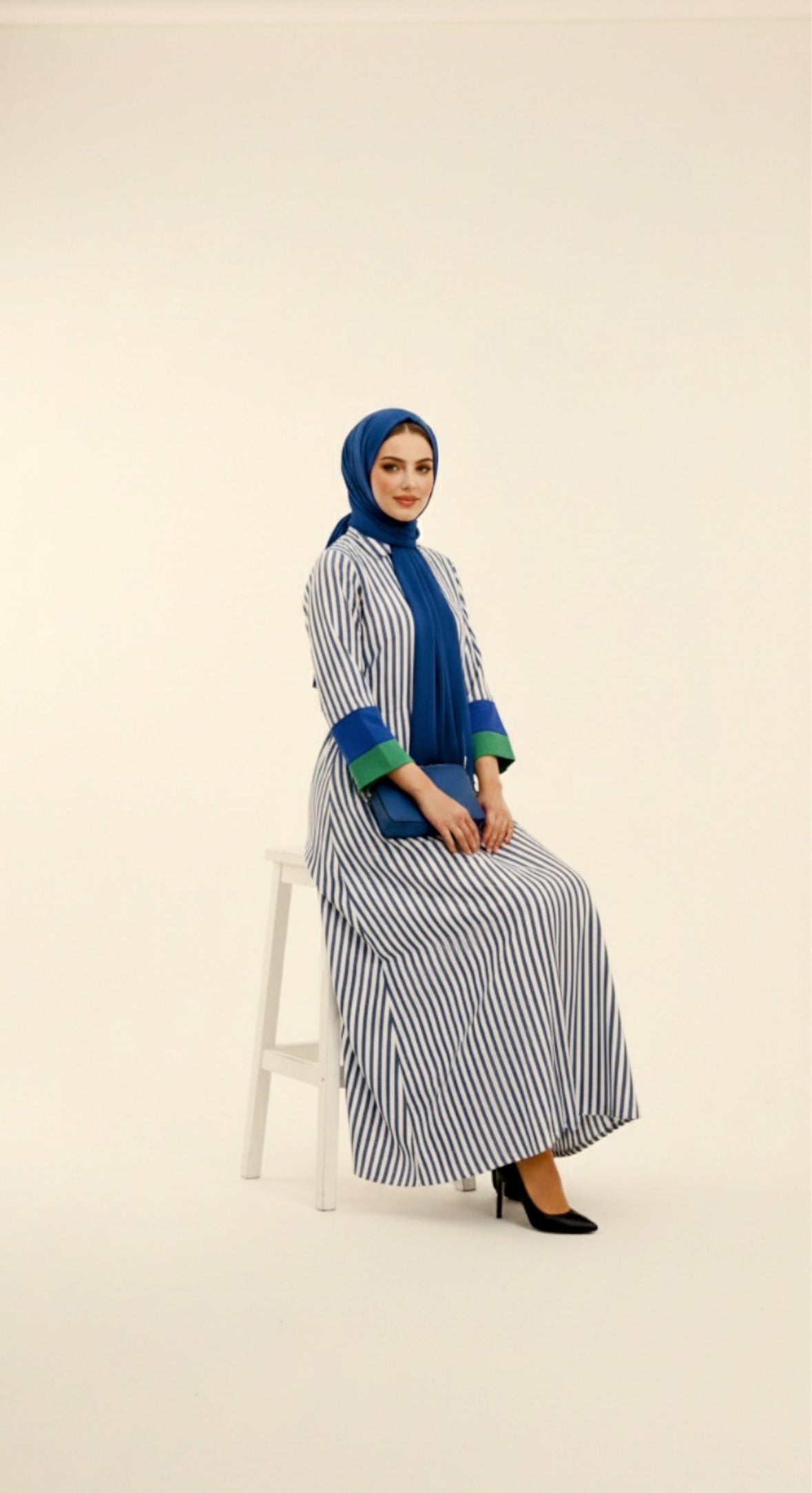 Striped Abbaya Dress