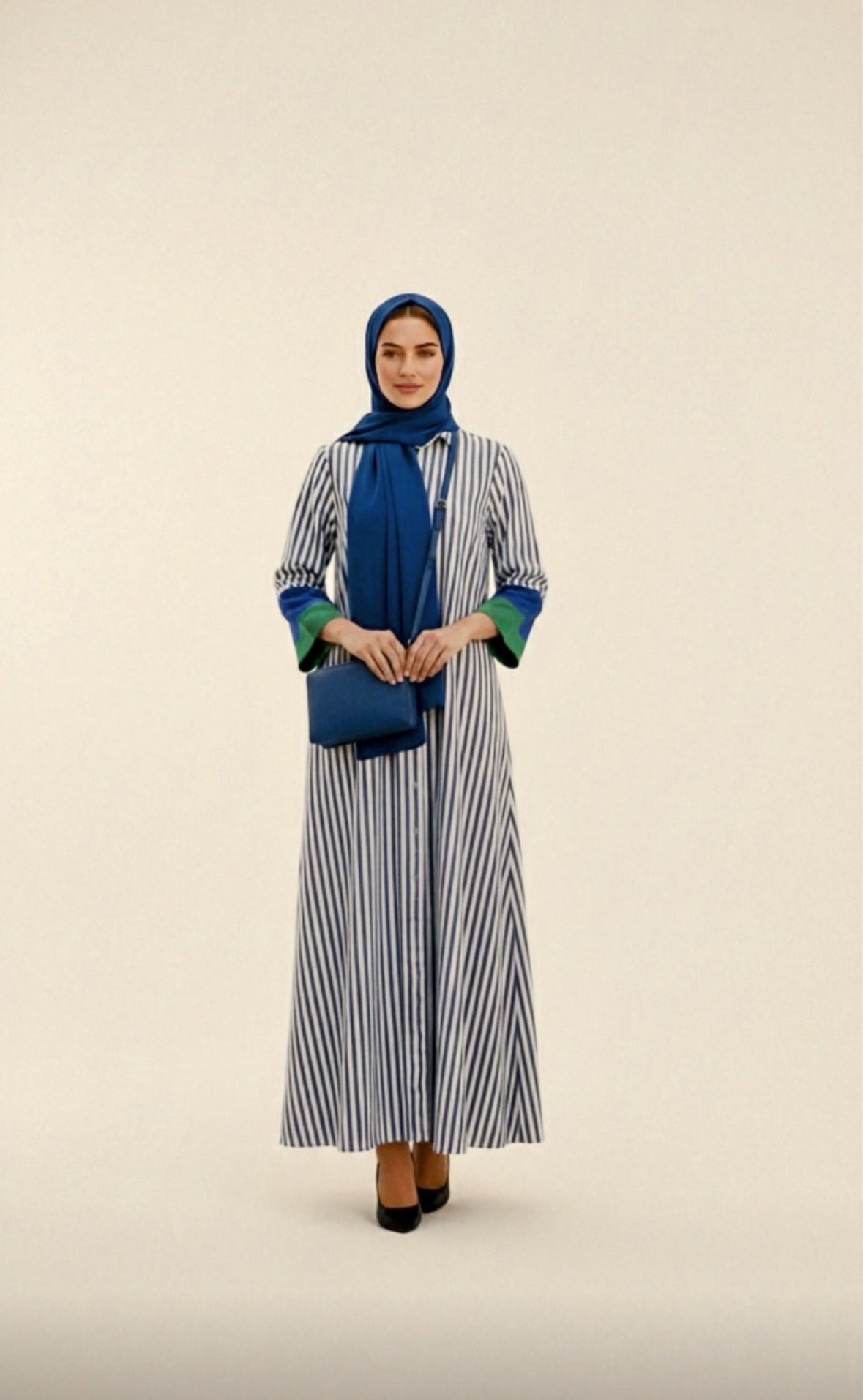 Striped Abbaya Dress