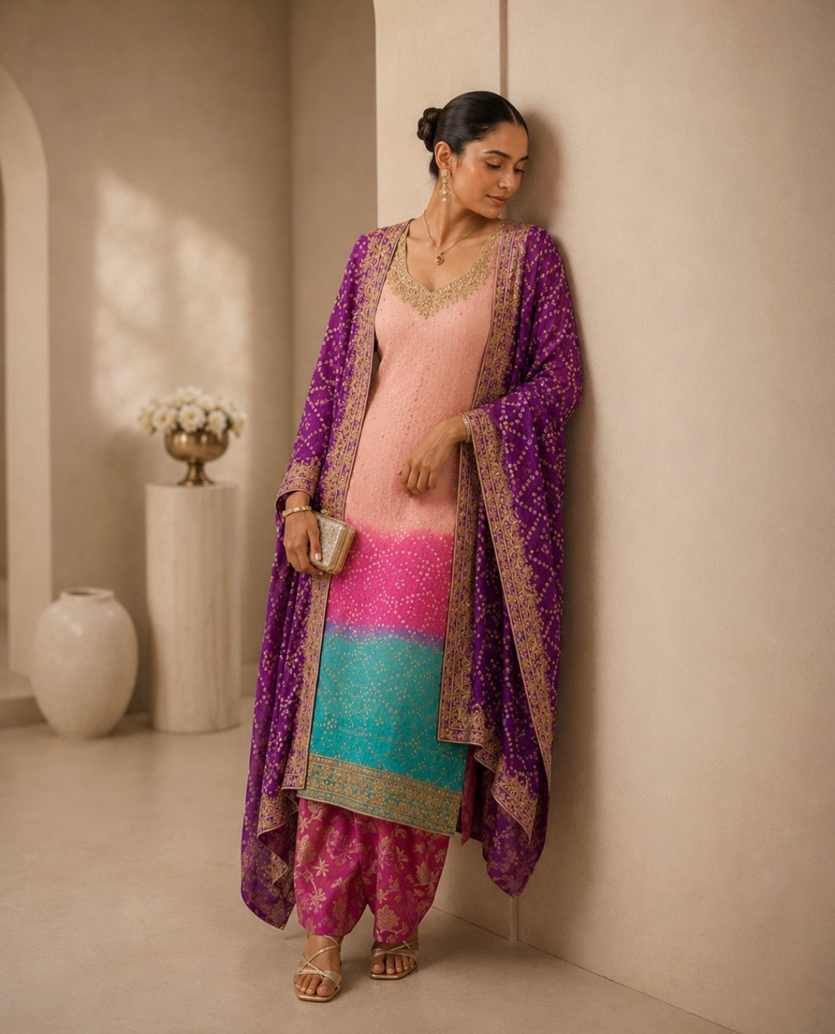 Gulabi Chunri dress