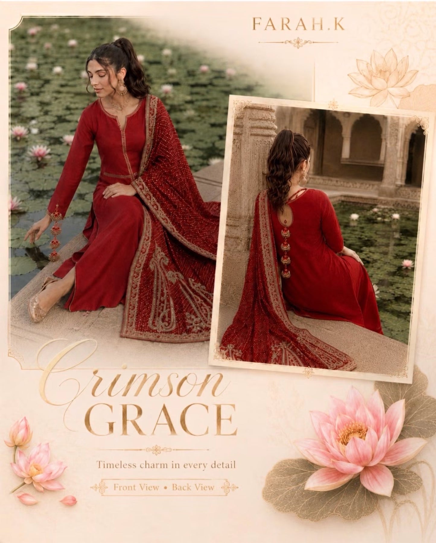Ruby Red Chunri Dress