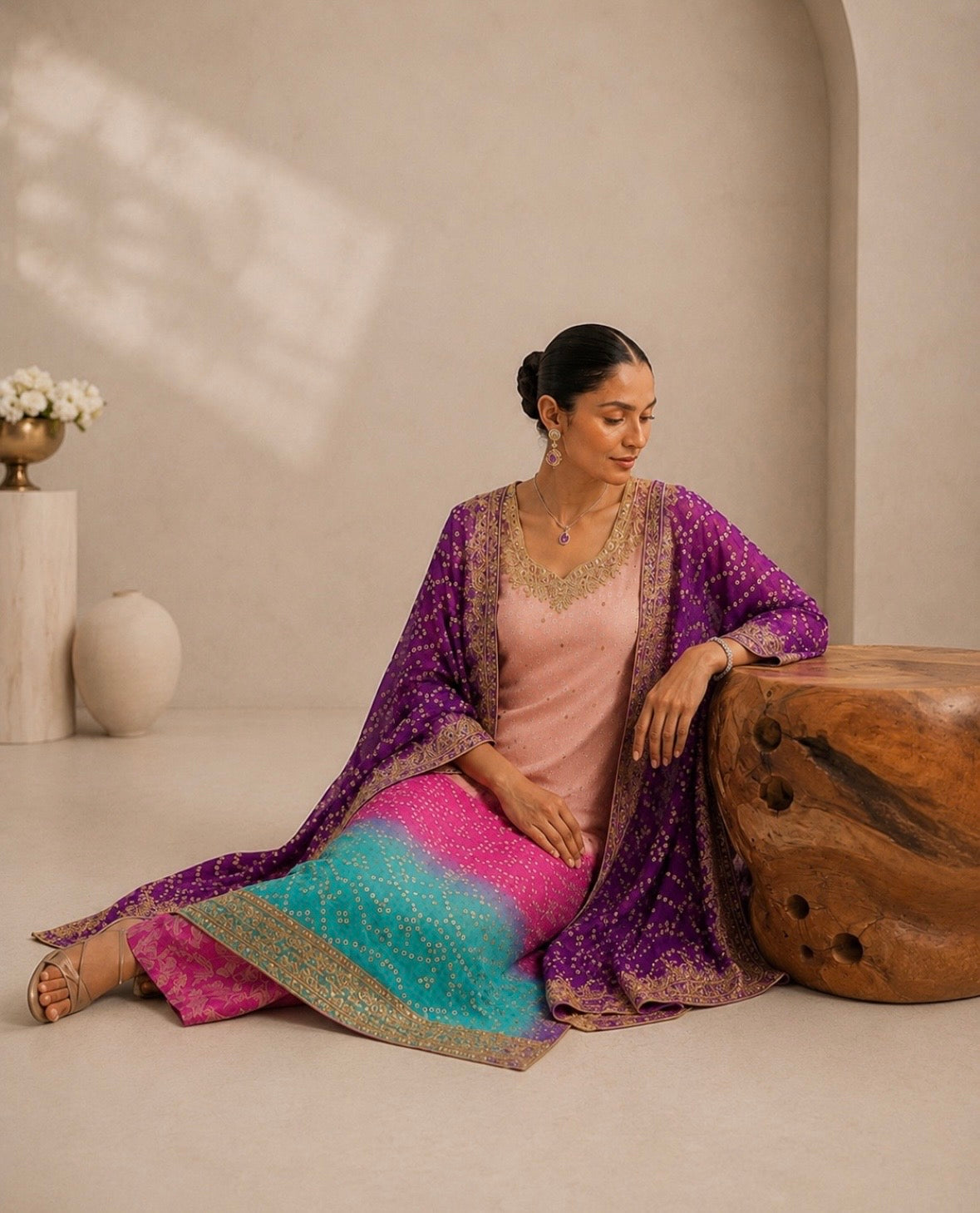 Gulabi Chunri dress