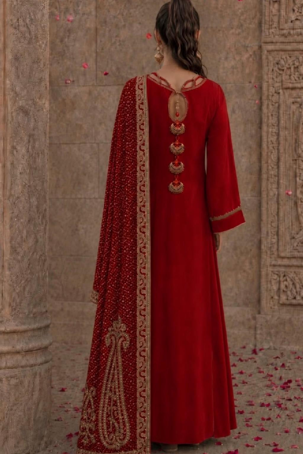 Ruby Red Chunri Dress
