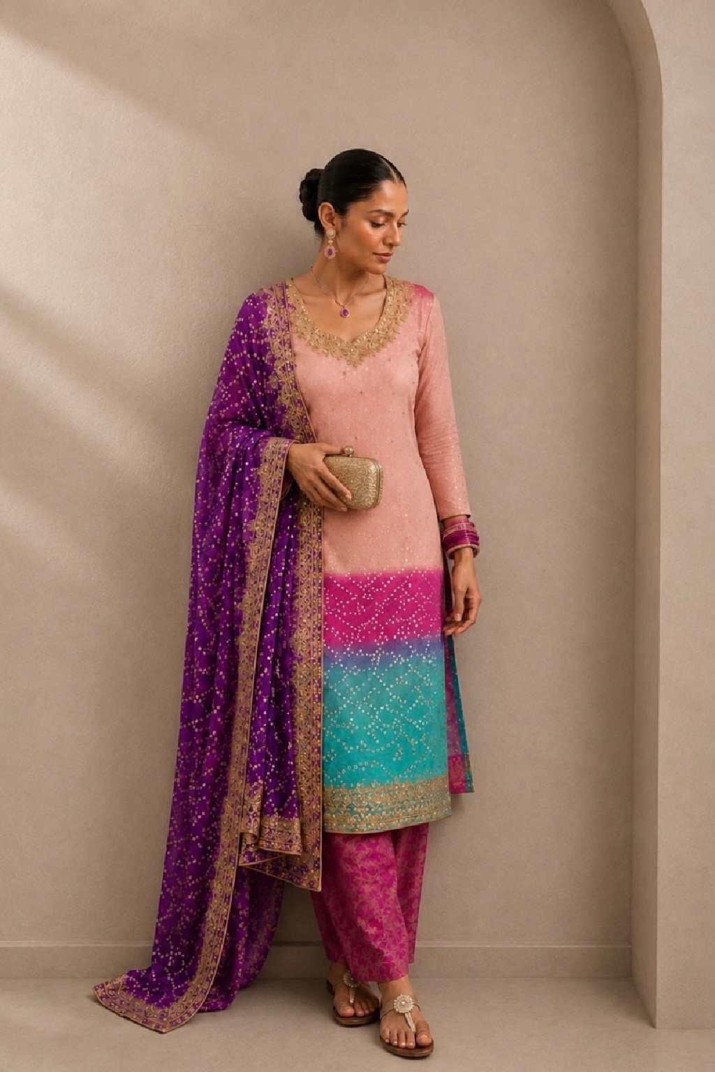 Gulabi Chunri dress